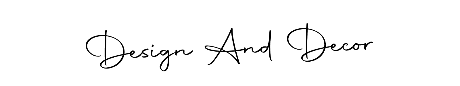 You can use this online signature creator to create a handwritten signature for the name Design And Decor. This is the best online autograph maker. Design And Decor signature style 10 images and pictures png