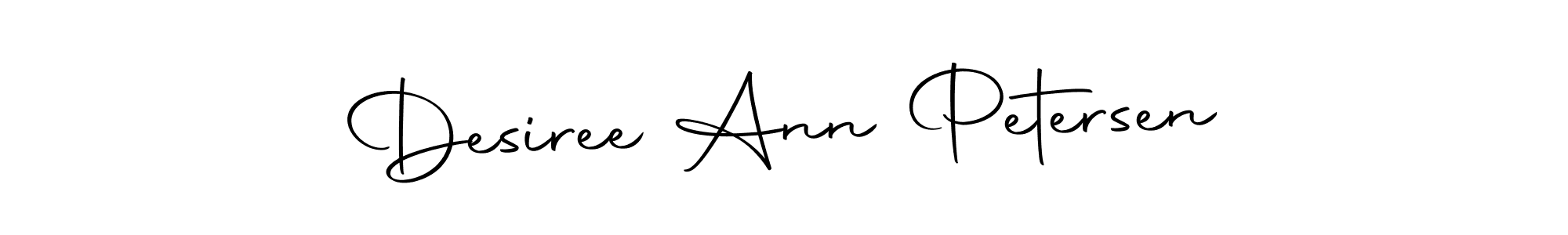 Desiree Ann Petersen stylish signature style. Best Handwritten Sign (Autography-DOLnW) for my name. Handwritten Signature Collection Ideas for my name Desiree Ann Petersen. Desiree Ann Petersen signature style 10 images and pictures png