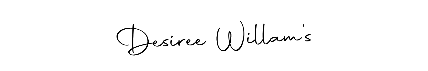 You can use this online signature creator to create a handwritten signature for the name Desiree Willam’s. This is the best online autograph maker. Desiree Willam’s signature style 10 images and pictures png