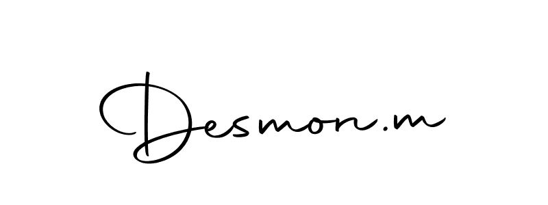 Make a beautiful signature design for name Desmon.m. With this signature (Autography-DOLnW) style, you can create a handwritten signature for free. Desmon.m signature style 10 images and pictures png