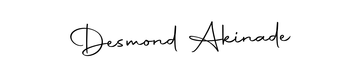You should practise on your own different ways (Autography-DOLnW) to write your name (Desmond Akinade) in signature. don't let someone else do it for you. Desmond Akinade signature style 10 images and pictures png