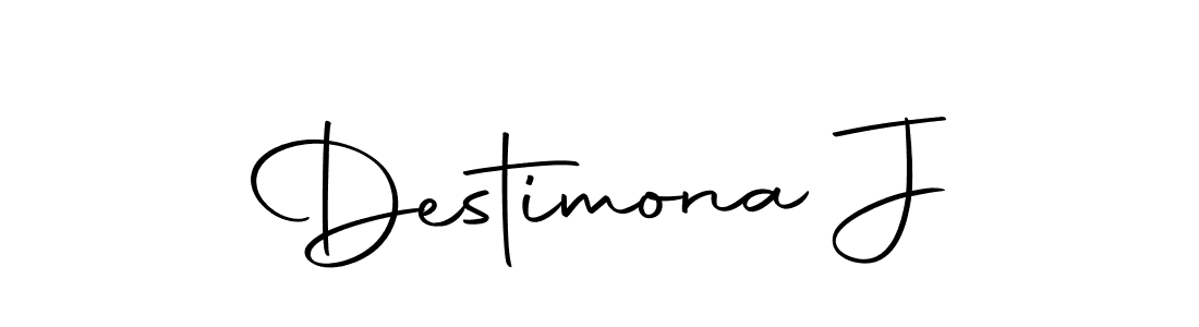 Design your own signature with our free online signature maker. With this signature software, you can create a handwritten (Autography-DOLnW) signature for name Destimona J. Destimona J signature style 10 images and pictures png