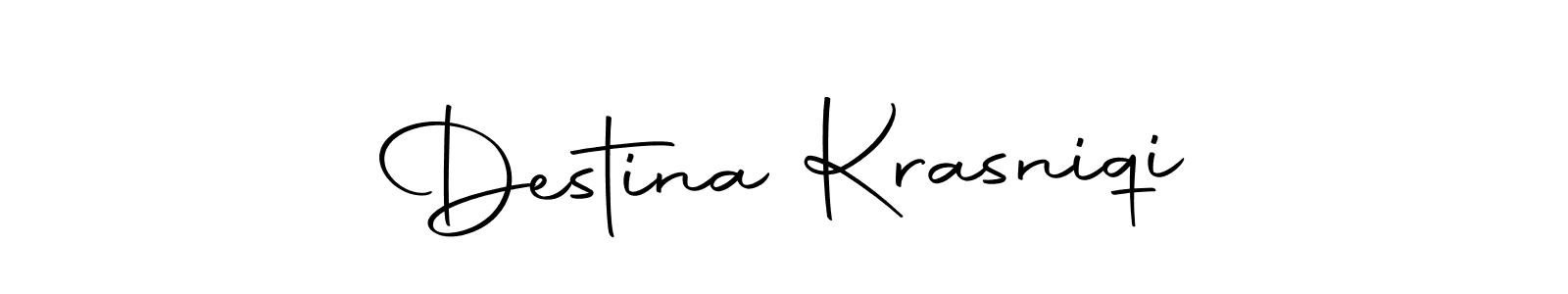 Make a short Destina Krasniqi signature style. Manage your documents anywhere anytime using Autography-DOLnW. Create and add eSignatures, submit forms, share and send files easily. Destina Krasniqi signature style 10 images and pictures png