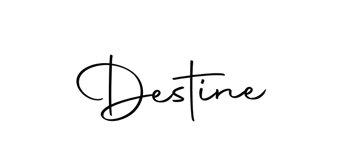 Destine stylish signature style. Best Handwritten Sign (Autography-DOLnW) for my name. Handwritten Signature Collection Ideas for my name Destine. Destine signature style 10 images and pictures png