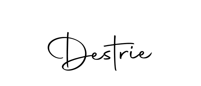You should practise on your own different ways (Autography-DOLnW) to write your name (Destrie) in signature. don't let someone else do it for you. Destrie signature style 10 images and pictures png