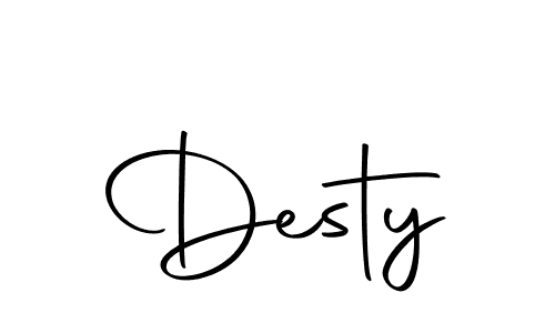 How to make Desty signature? Autography-DOLnW is a professional autograph style. Create handwritten signature for Desty name. Desty signature style 10 images and pictures png