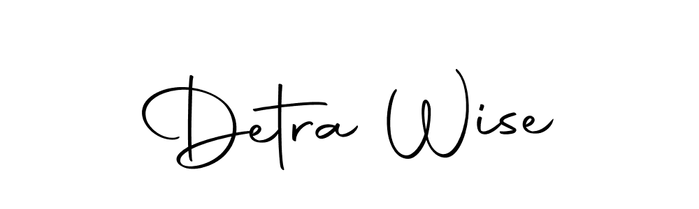 Create a beautiful signature design for name Detra Wise. With this signature (Autography-DOLnW) fonts, you can make a handwritten signature for free. Detra Wise signature style 10 images and pictures png