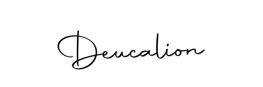 Design your own signature with our free online signature maker. With this signature software, you can create a handwritten (Autography-DOLnW) signature for name Deucalion. Deucalion signature style 10 images and pictures png