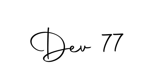 Use a signature maker to create a handwritten signature online. With this signature software, you can design (Autography-DOLnW) your own signature for name Dev 77. Dev 77 signature style 10 images and pictures png