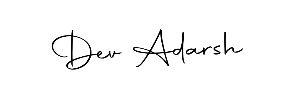 Design your own signature with our free online signature maker. With this signature software, you can create a handwritten (Autography-DOLnW) signature for name Dev Adarsh. Dev Adarsh signature style 10 images and pictures png