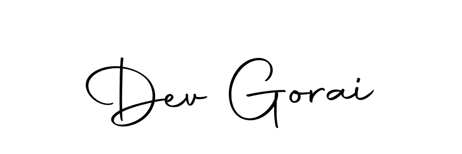 The best way (Autography-DOLnW) to make a short signature is to pick only two or three words in your name. The name Dev Gorai include a total of six letters. For converting this name. Dev Gorai signature style 10 images and pictures png
