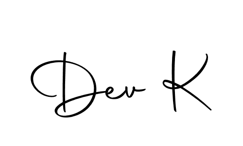 Use a signature maker to create a handwritten signature online. With this signature software, you can design (Autography-DOLnW) your own signature for name Dev K. Dev K signature style 10 images and pictures png