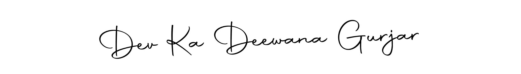 Autography-DOLnW is a professional signature style that is perfect for those who want to add a touch of class to their signature. It is also a great choice for those who want to make their signature more unique. Get Dev Ka Deewana Gurjar name to fancy signature for free. Dev Ka Deewana Gurjar signature style 10 images and pictures png