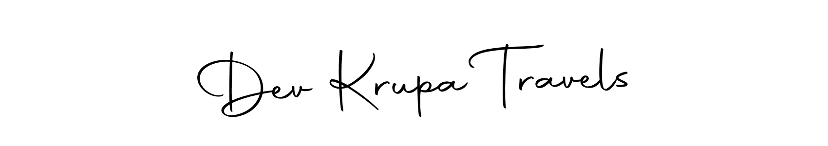 Make a short Dev Krupa Travels signature style. Manage your documents anywhere anytime using Autography-DOLnW. Create and add eSignatures, submit forms, share and send files easily. Dev Krupa Travels signature style 10 images and pictures png