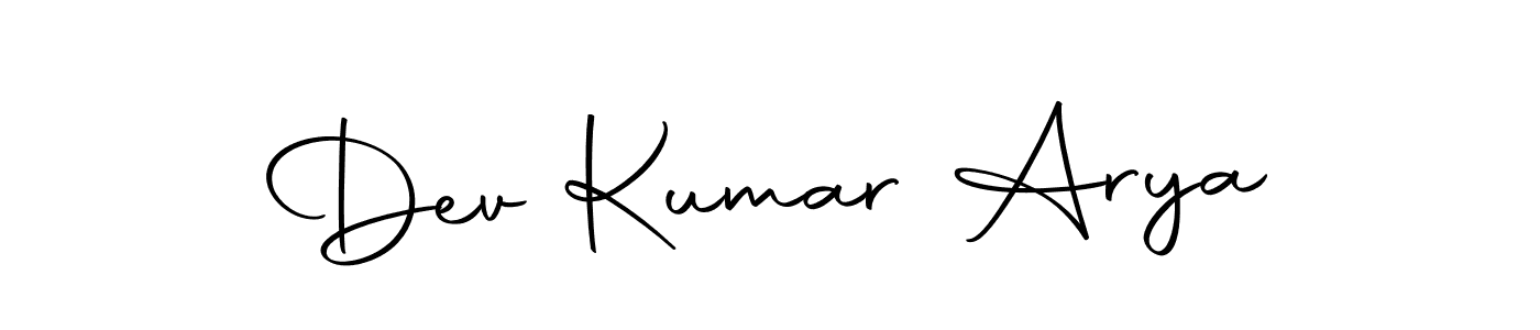 Also we have Dev Kumar Arya name is the best signature style. Create professional handwritten signature collection using Autography-DOLnW autograph style. Dev Kumar Arya signature style 10 images and pictures png