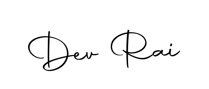 Design your own signature with our free online signature maker. With this signature software, you can create a handwritten (Autography-DOLnW) signature for name Dev Rai. Dev Rai signature style 10 images and pictures png