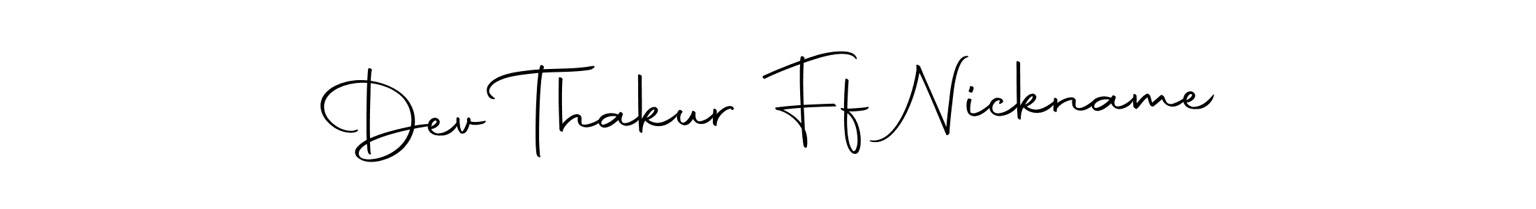 Design your own signature with our free online signature maker. With this signature software, you can create a handwritten (Autography-DOLnW) signature for name Dev Thakur Ff Nickname. Dev Thakur Ff Nickname signature style 10 images and pictures png