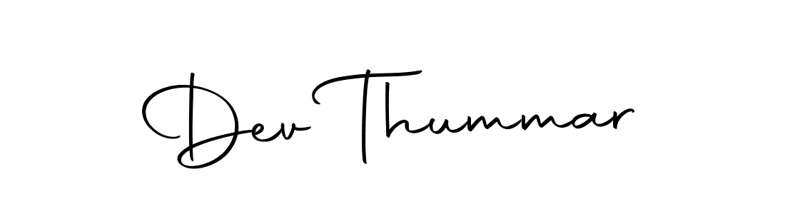 How to make Dev Thummar name signature. Use Autography-DOLnW style for creating short signs online. This is the latest handwritten sign. Dev Thummar signature style 10 images and pictures png