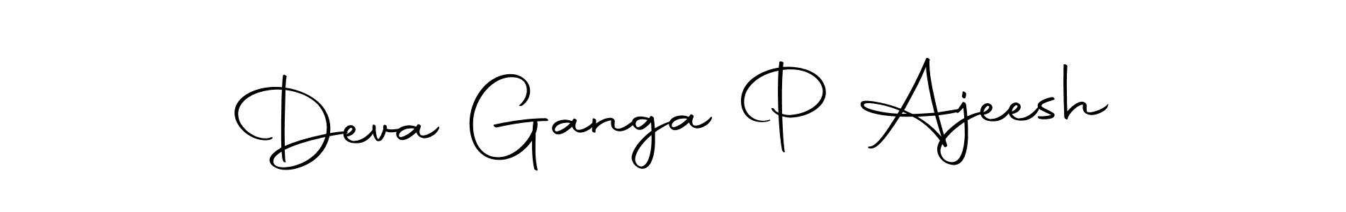 Deva Ganga P Ajeesh stylish signature style. Best Handwritten Sign (Autography-DOLnW) for my name. Handwritten Signature Collection Ideas for my name Deva Ganga P Ajeesh. Deva Ganga P Ajeesh signature style 10 images and pictures png