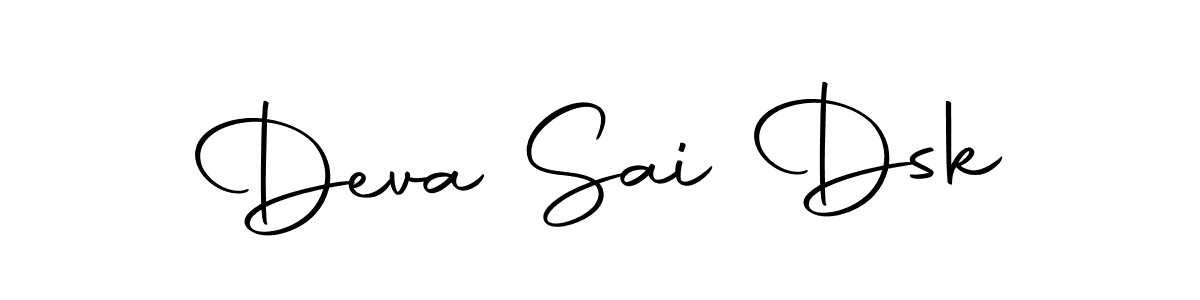 Design your own signature with our free online signature maker. With this signature software, you can create a handwritten (Autography-DOLnW) signature for name Deva Sai Dsk. Deva Sai Dsk signature style 10 images and pictures png