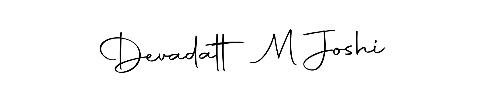 Create a beautiful signature design for name Devadatt M Joshi. With this signature (Autography-DOLnW) fonts, you can make a handwritten signature for free. Devadatt M Joshi signature style 10 images and pictures png