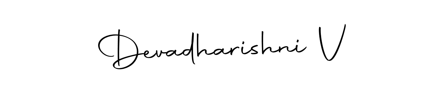 Here are the top 10 professional signature styles for the name Devadharishni V. These are the best autograph styles you can use for your name. Devadharishni V signature style 10 images and pictures png