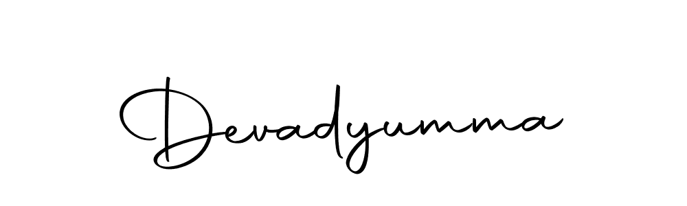 Design your own signature with our free online signature maker. With this signature software, you can create a handwritten (Autography-DOLnW) signature for name Devadyumma. Devadyumma signature style 10 images and pictures png