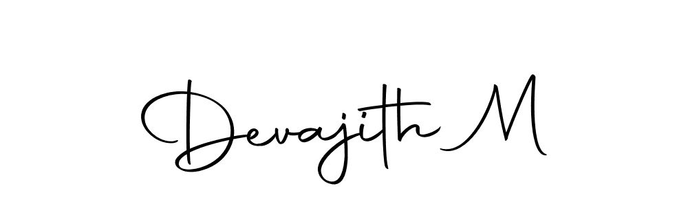 Design your own signature with our free online signature maker. With this signature software, you can create a handwritten (Autography-DOLnW) signature for name Devajith M. Devajith M signature style 10 images and pictures png