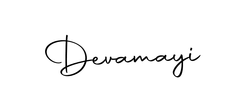Design your own signature with our free online signature maker. With this signature software, you can create a handwritten (Autography-DOLnW) signature for name Devamayi. Devamayi signature style 10 images and pictures png