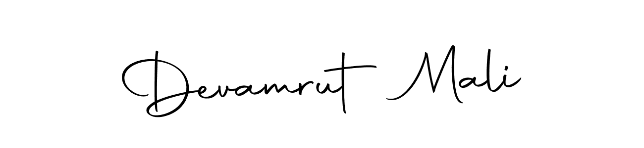 How to make Devamrut Mali name signature. Use Autography-DOLnW style for creating short signs online. This is the latest handwritten sign. Devamrut Mali signature style 10 images and pictures png