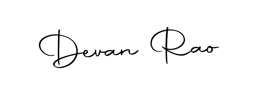 Design your own signature with our free online signature maker. With this signature software, you can create a handwritten (Autography-DOLnW) signature for name Devan Rao. Devan Rao signature style 10 images and pictures png