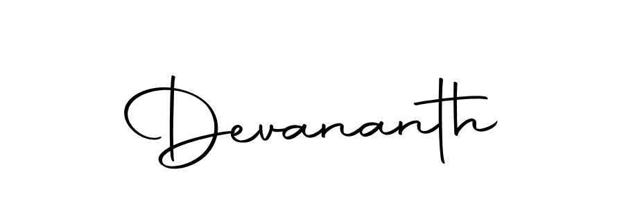 Use a signature maker to create a handwritten signature online. With this signature software, you can design (Autography-DOLnW) your own signature for name Devananth. Devananth signature style 10 images and pictures png