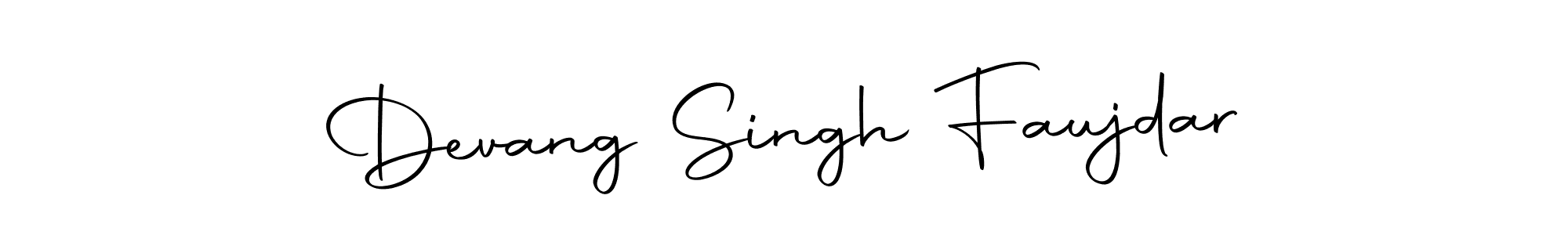 How to make Devang Singh Faujdar name signature. Use Autography-DOLnW style for creating short signs online. This is the latest handwritten sign. Devang Singh Faujdar signature style 10 images and pictures png