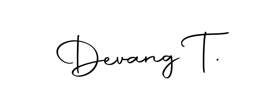 Design your own signature with our free online signature maker. With this signature software, you can create a handwritten (Autography-DOLnW) signature for name Devang T.. Devang T. signature style 10 images and pictures png