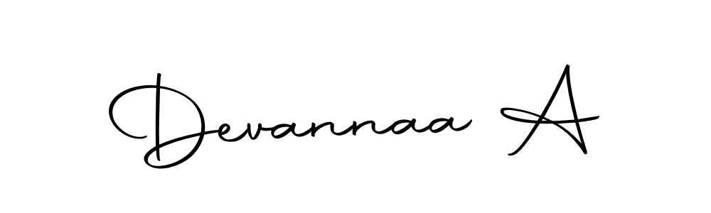 The best way (Autography-DOLnW) to make a short signature is to pick only two or three words in your name. The name Devannaa A include a total of six letters. For converting this name. Devannaa A signature style 10 images and pictures png