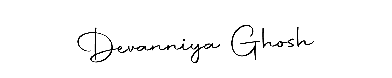 Make a beautiful signature design for name Devanniya Ghosh. With this signature (Autography-DOLnW) style, you can create a handwritten signature for free. Devanniya Ghosh signature style 10 images and pictures png