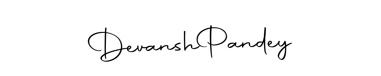 Design your own signature with our free online signature maker. With this signature software, you can create a handwritten (Autography-DOLnW) signature for name Devansh  Pandey. Devansh  Pandey signature style 10 images and pictures png
