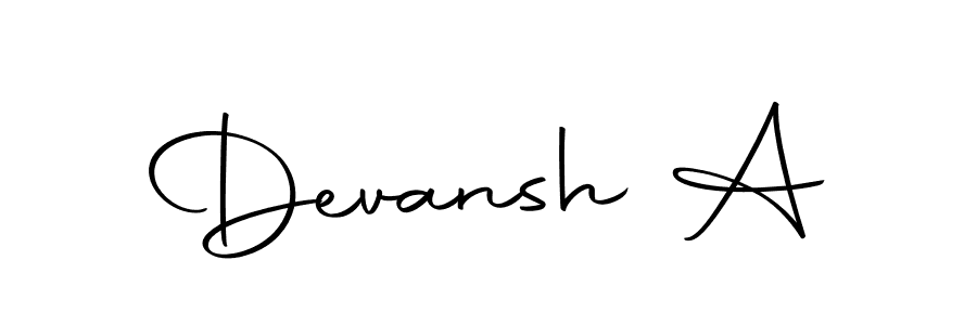 How to make Devansh A signature? Autography-DOLnW is a professional autograph style. Create handwritten signature for Devansh A name. Devansh A signature style 10 images and pictures png