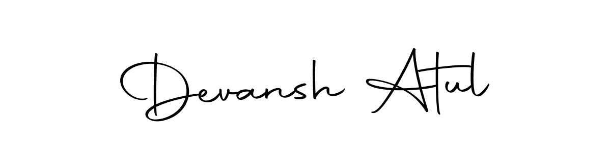 Make a beautiful signature design for name Devansh Atul. With this signature (Autography-DOLnW) style, you can create a handwritten signature for free. Devansh Atul signature style 10 images and pictures png