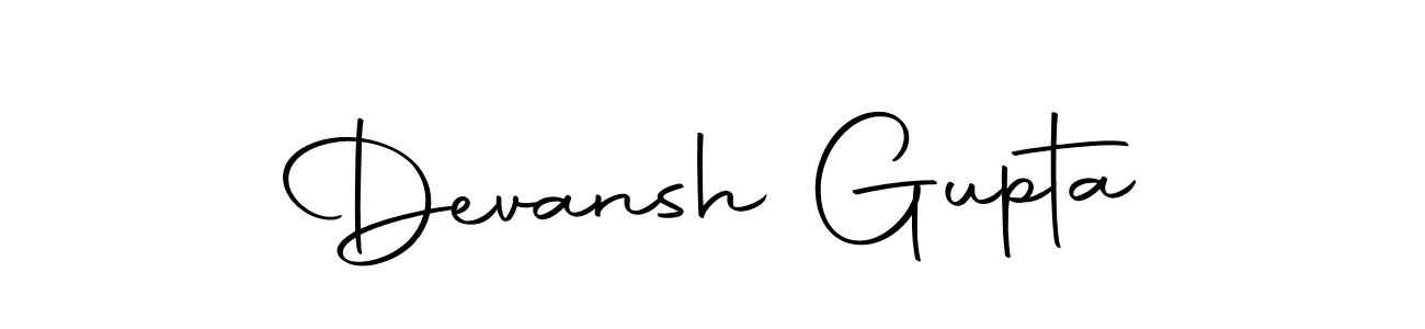 Design your own signature with our free online signature maker. With this signature software, you can create a handwritten (Autography-DOLnW) signature for name Devansh Gupta. Devansh Gupta signature style 10 images and pictures png