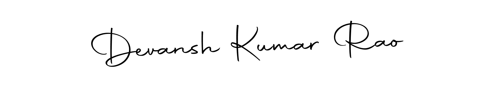 How to make Devansh Kumar Rao name signature. Use Autography-DOLnW style for creating short signs online. This is the latest handwritten sign. Devansh Kumar Rao signature style 10 images and pictures png
