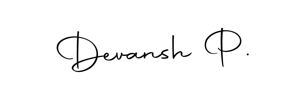 It looks lik you need a new signature style for name Devansh P.. Design unique handwritten (Autography-DOLnW) signature with our free signature maker in just a few clicks. Devansh P. signature style 10 images and pictures png