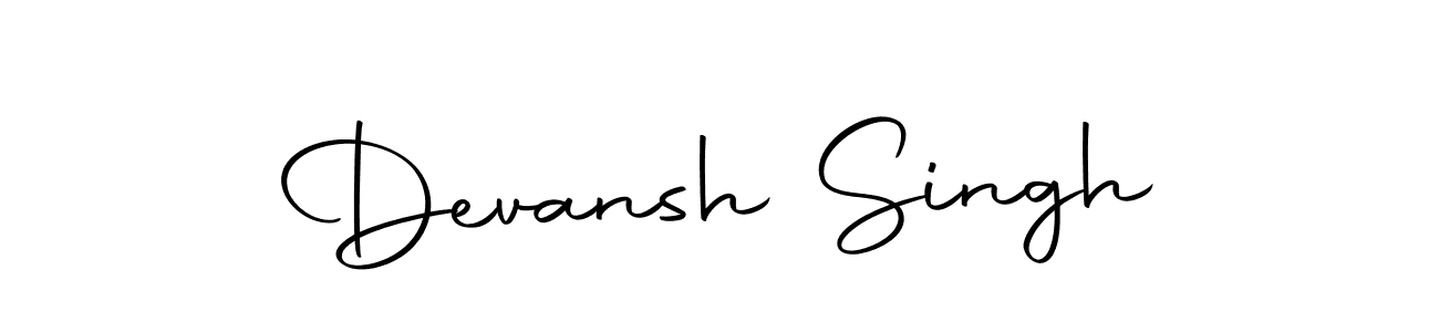 How to make Devansh Singh name signature. Use Autography-DOLnW style for creating short signs online. This is the latest handwritten sign. Devansh Singh signature style 10 images and pictures png