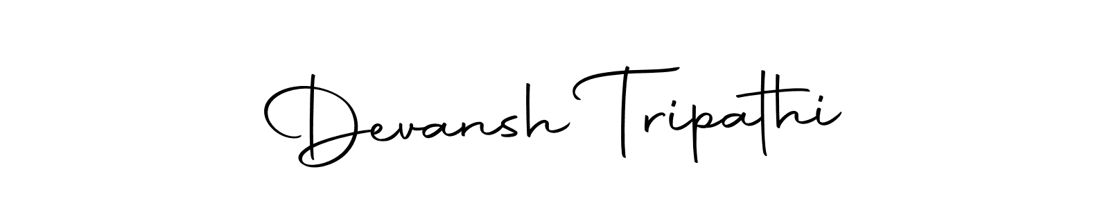 Create a beautiful signature design for name Devansh Tripathi. With this signature (Autography-DOLnW) fonts, you can make a handwritten signature for free. Devansh Tripathi signature style 10 images and pictures png