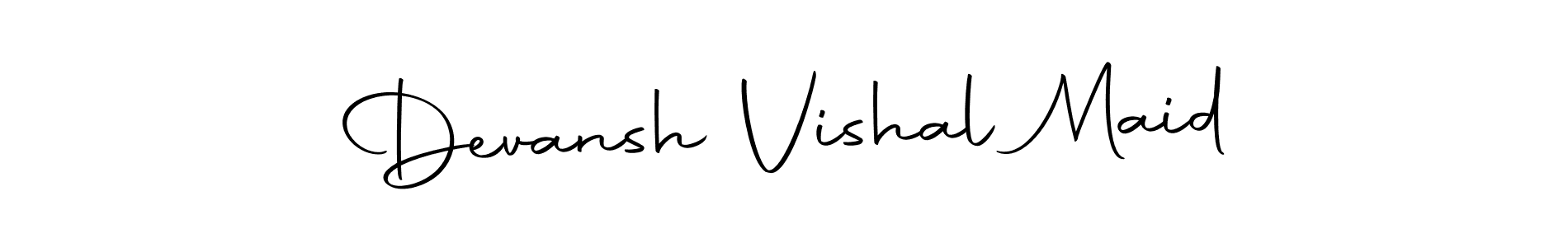 Devansh Vishal Maid stylish signature style. Best Handwritten Sign (Autography-DOLnW) for my name. Handwritten Signature Collection Ideas for my name Devansh Vishal Maid. Devansh Vishal Maid signature style 10 images and pictures png