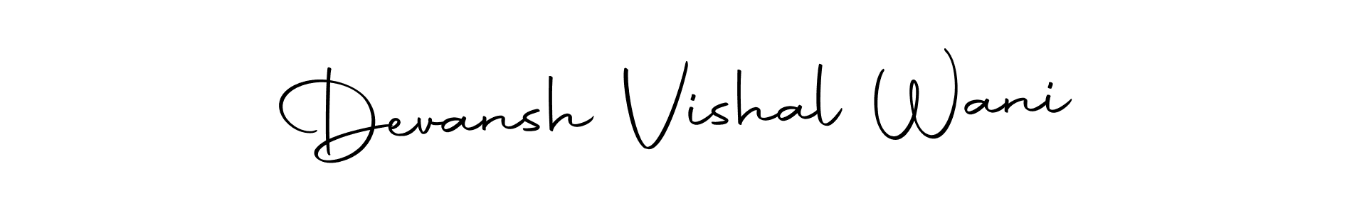 The best way (Autography-DOLnW) to make a short signature is to pick only two or three words in your name. The name Devansh Vishal Wani include a total of six letters. For converting this name. Devansh Vishal Wani signature style 10 images and pictures png