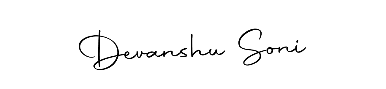 Make a beautiful signature design for name Devanshu Soni. Use this online signature maker to create a handwritten signature for free. Devanshu Soni signature style 10 images and pictures png