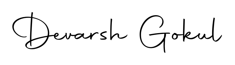 A stylish, flowing autograph style designed for name Devarsh Gokul using Autography-DOLnW typography. Perfect for digital creative projects. Devarsh Gokul signature style 10 images and pictures png