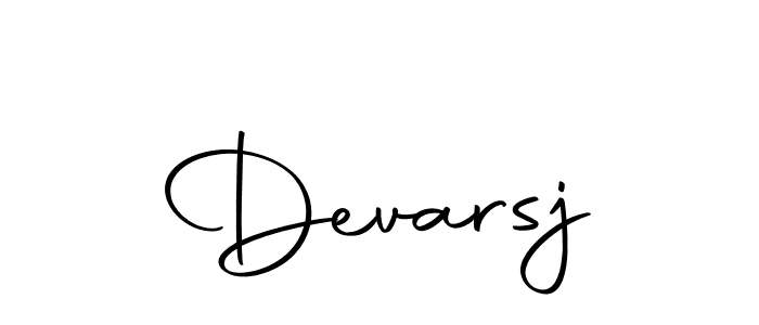 Use a signature maker to create a handwritten signature online. With this signature software, you can design (Autography-DOLnW) your own signature for name Devarsj. Devarsj signature style 10 images and pictures png