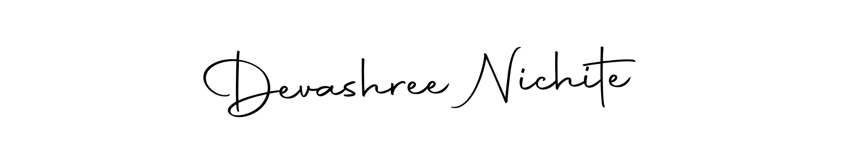 Autography-DOLnW is a professional signature style that is perfect for those who want to add a touch of class to their signature. It is also a great choice for those who want to make their signature more unique. Get Devashree Nichite name to fancy signature for free. Devashree Nichite signature style 10 images and pictures png
